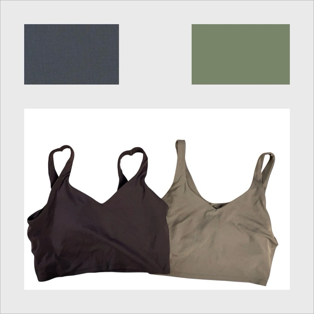 Offline by Aerie Seamless Bras Size XL Steel Gray and Olive  Nylon Elastane Mix